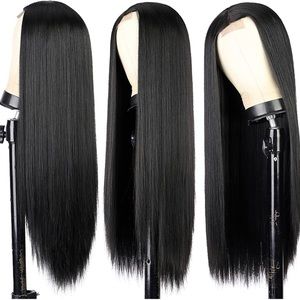 Glorious Long Black Wig Straight Black Wigs